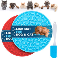 Dog Lick Mat 2-Pack – Suction Slow Feeder for Bath & Grooming