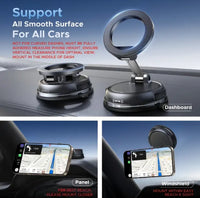 Magnetic Car Phone Holder – 360° Adjustable Foldable Suction Mount for iPhone & Android