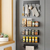 Magnetic Spice Rack – 5-Pack Fridge Organizer, No Drill