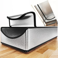 Attic Door Insulation Cover – R15.5 Aluminum Foil Attic Stair Insulator, Fireproof Zipper Tent, 25" x 54" x 11"