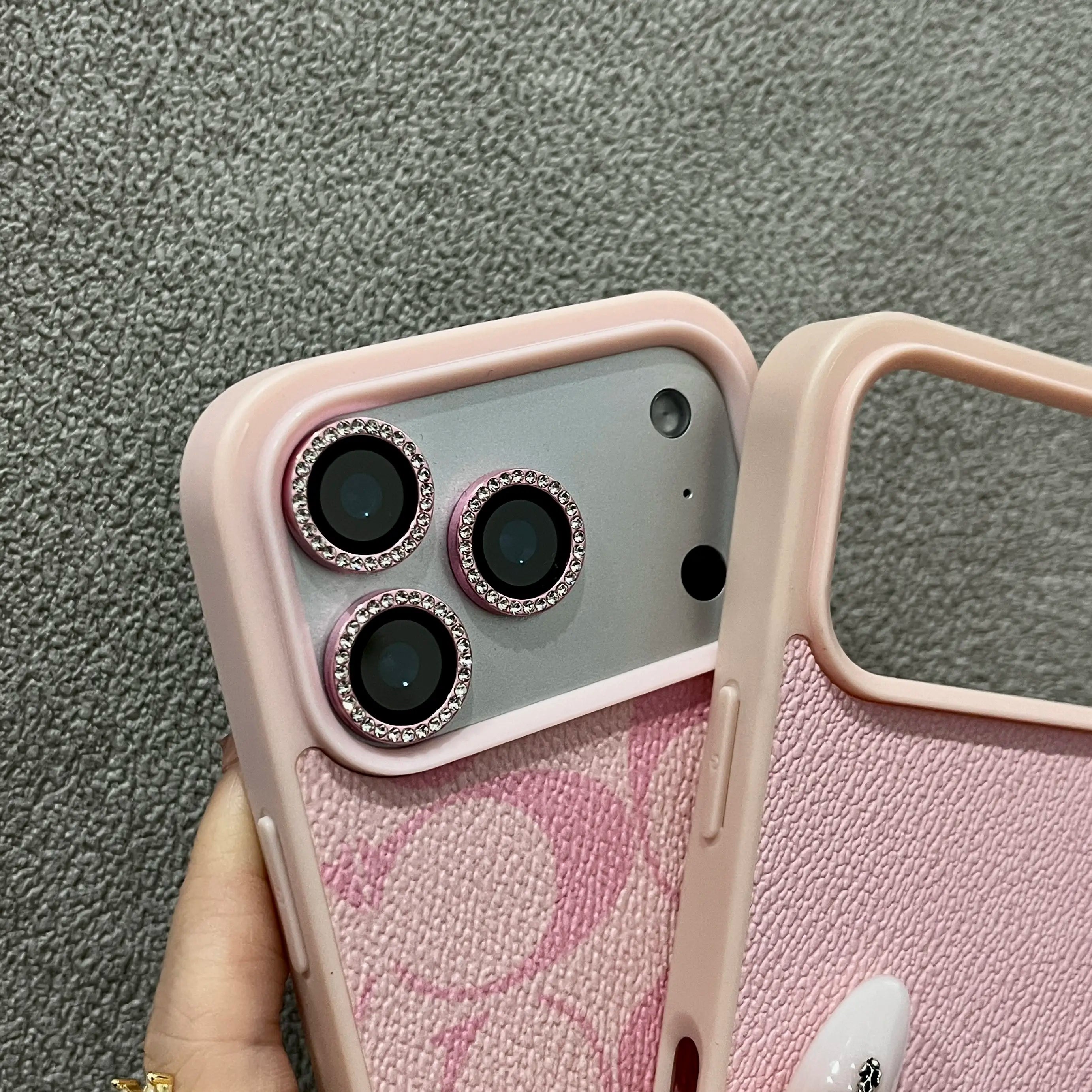 Luxury Soft Faux Leather iPhone Case – Minimalist Textured Design with Shockproof Protection