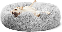 Calming Donut Dog Bed 30" – Fluffy Washable Bed for Large Dogs