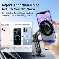 360° Magnetic Car Phone Holder – Strong Suction & Foldable