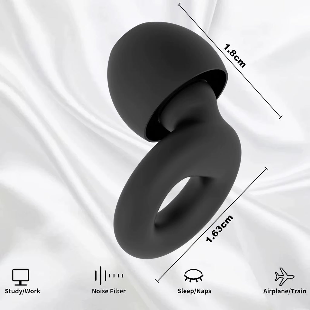 Premium Silicone Earplugs — Waterproof Noise Cancelling Ear Plugs for Sleeping, Swimming, Snoring & Travel