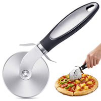 Pizza Cutter Wheel – Heavy Duty Stainless Steel Pizza Slicer with Non-Slip Handle & Finger Guard