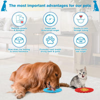 Dog Lick Mat 2-Pack – Suction Slow Feeder for Bath & Grooming