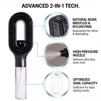 2In1 Sprayer Comb Detangling Scalp Massage Hairbrush with Spray Bottle Essential Oil Water Mist Spray Brush Anti-Static Summer