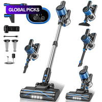 Cordless Stick Vacuum Cleaner with 3 Cleaning Modes, Anti-Tangle Brush, 1.5L Dust Cup – Lightweight Portable Vacuum for Carpets, Hard Floors, Pet Hair & Car Cleaning