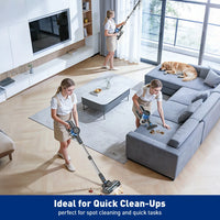 Cordless Stick Vacuum Cleaner with 3 Cleaning Modes, Anti-Tangle Brush, 1.5L Dust Cup – Lightweight Portable Vacuum for Carpets, Hard Floors, Pet Hair & Car Cleaning