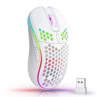 Wireless RGB Gaming Mouse – 2.4G Rechargeable Ergonomic Mouse with 6 Buttons & Adjustable DPI