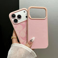 Luxury Soft Faux Leather iPhone Case – Minimalist Textured Design with Shockproof Protection