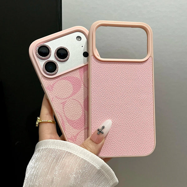 Luxury Soft Faux Leather iPhone Case – Minimalist Textured Design with Shockproof Protection