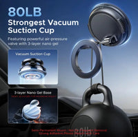 Magnetic Car Phone Holder – 360° Adjustable Foldable Suction Mount for iPhone & Android