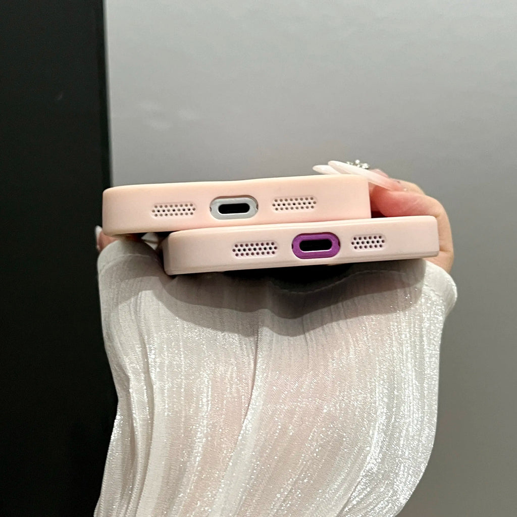 Luxury Soft Faux Leather iPhone Case – Minimalist Textured Design with Shockproof Protection