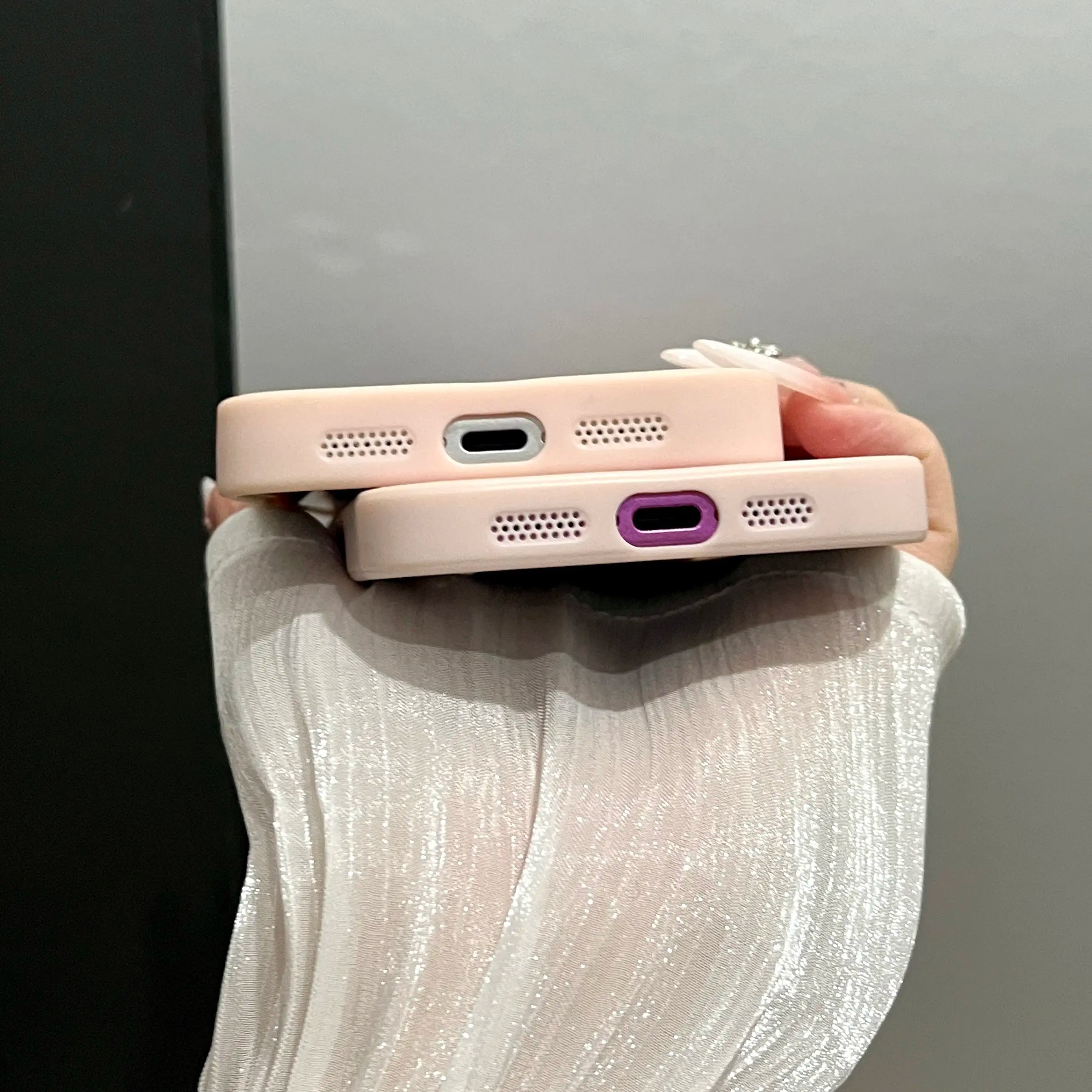Luxury Soft Faux Leather iPhone Case – Minimalist Textured Design with Shockproof Protection