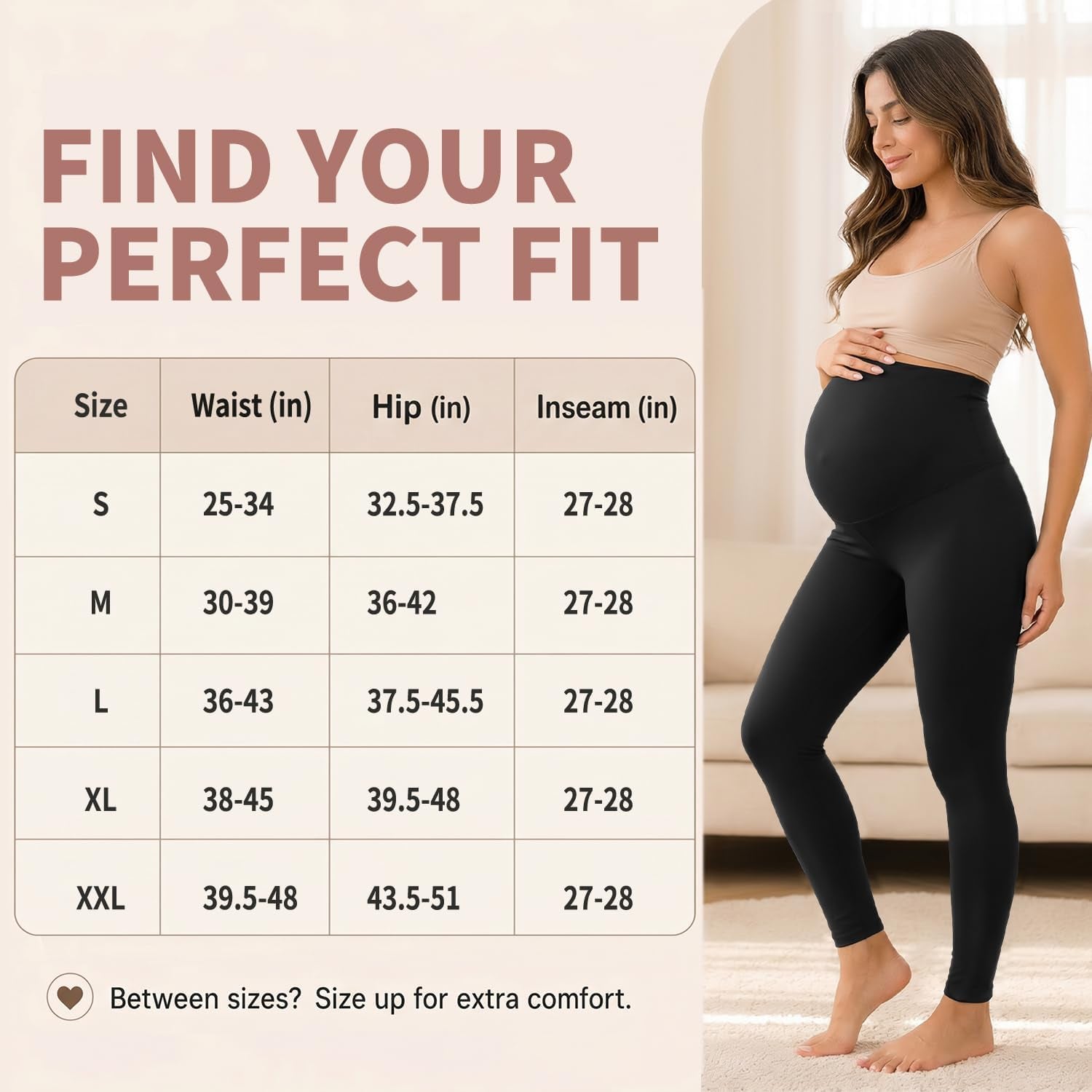 Women'S Maternity Leggings over the Belly Buttery Soft Pregnancy Yoga Pants Activewear Workout Leggings